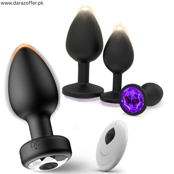 4PCS Silicone Vibrating Anal Plug Training Kit  In Pakistan