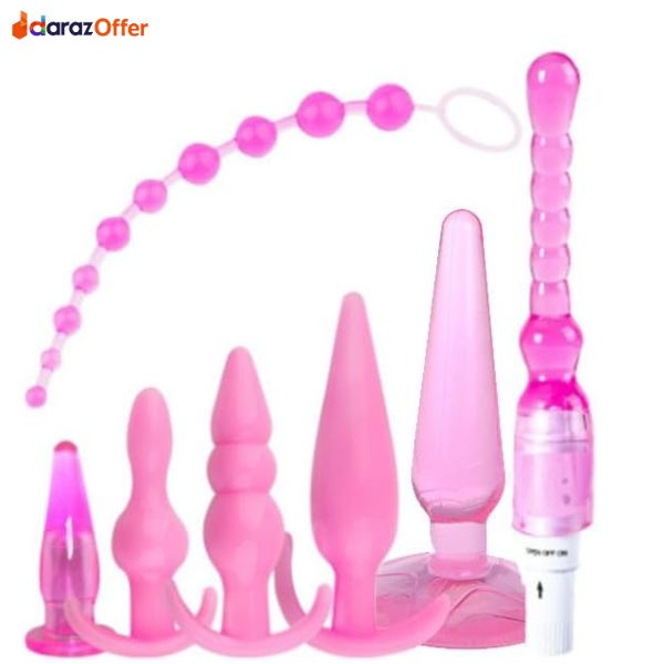 7PCS Silicone Anal Set Beginner Butt Plug In Pakistan