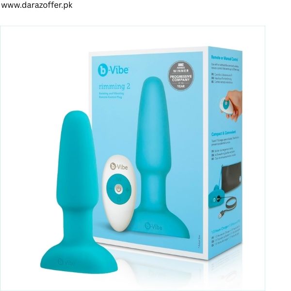 B Vibe Rimming Plug 2 Silicone Teal In Pakistan
