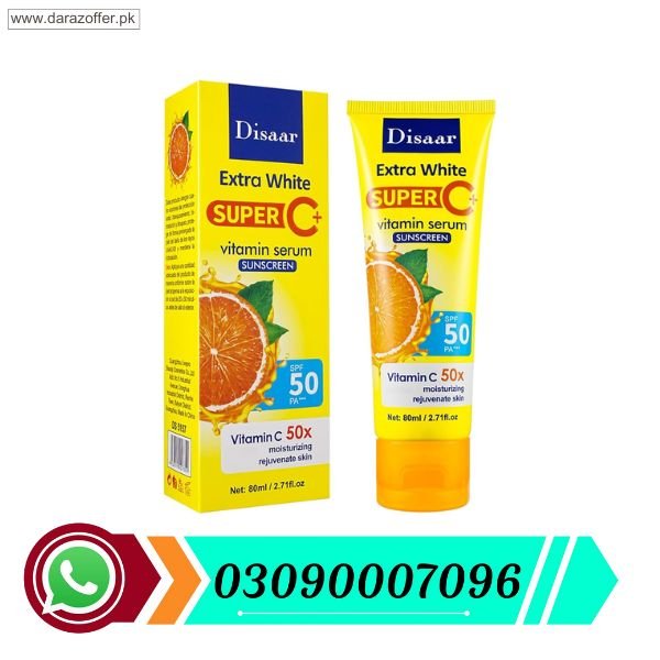 Disaar Vitamin C Whitening Sunblock 80ml  In Pakistan