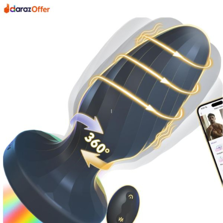 App-Control 360° Rotating Vibrating Butt Plug In Pakistan  