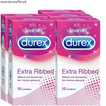 Durex Extra Ribbed Condoms for Extra Stimulation In Pakistan