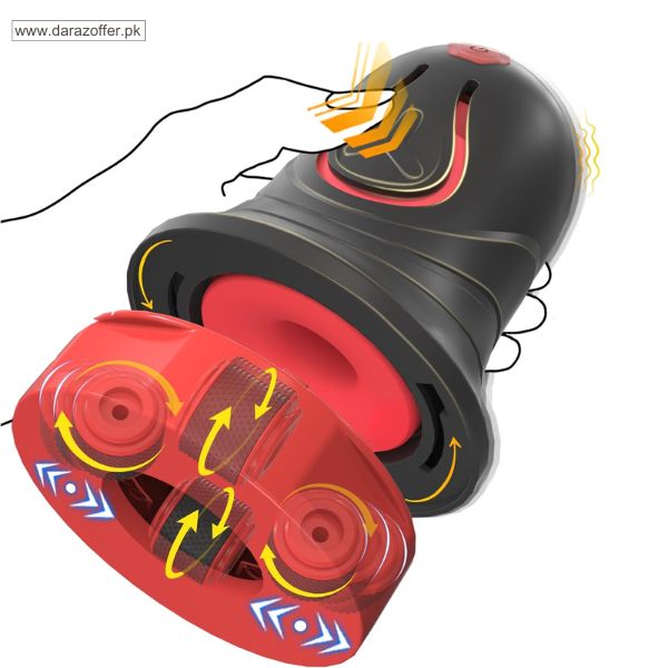 Squeezable 4-Roller 360° Vibrating Masturbator  In Pakistan