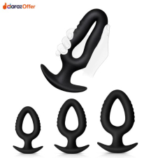  3-Piece Hollow Silicone Anal Plug Set In Pakistan