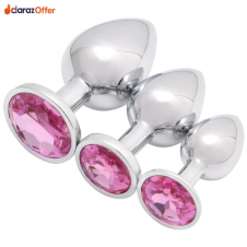  Buy 3 Piece Metal Anal Butt Plug