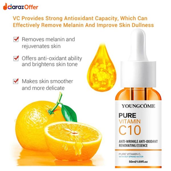 Youngcome 10% Vitamin C Brightening Serum For Women In Pakistan